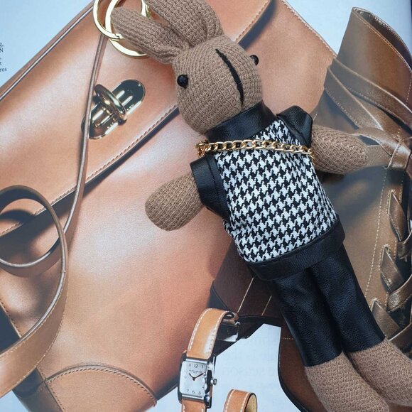 Bunny Rabbit Key Chain Key Ring Handbag Purse Charm Fashion Women Accessory Gift - Picture 1 of 4